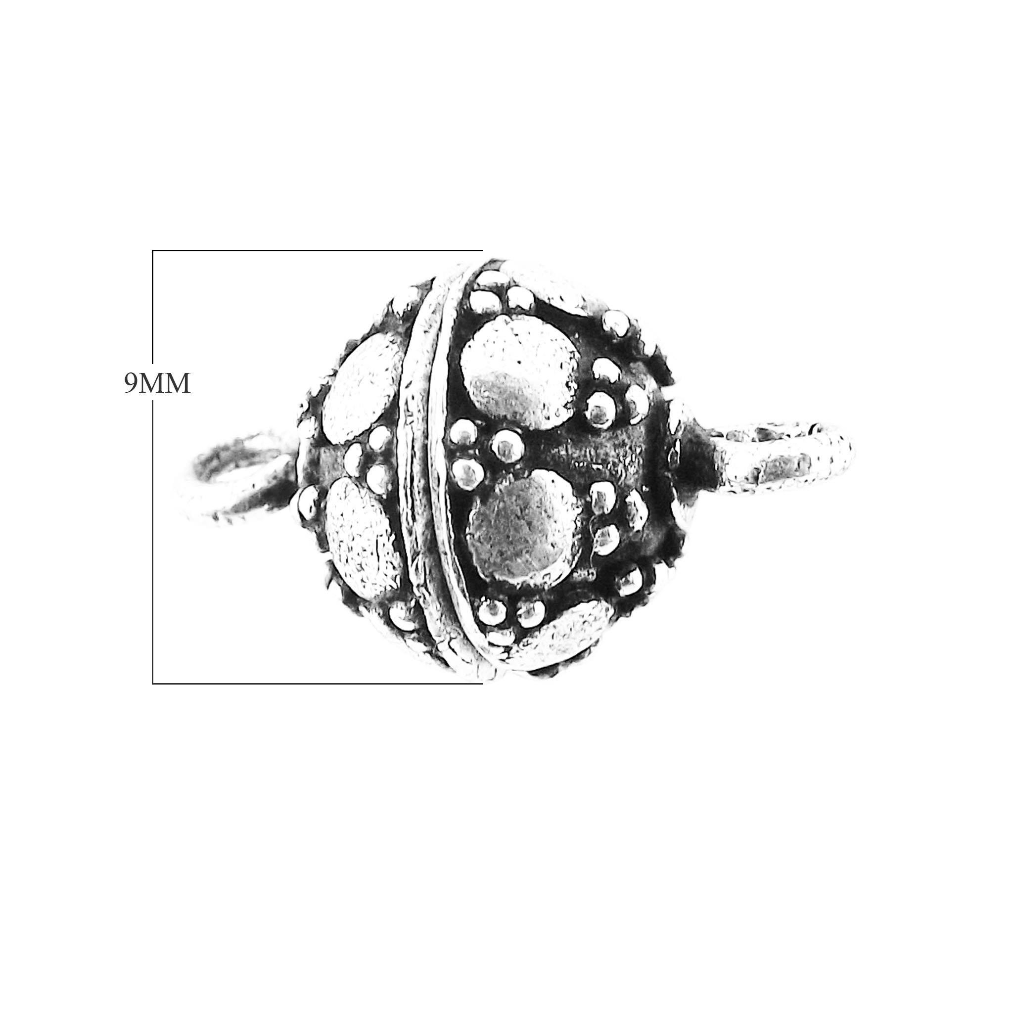 CSS-501 Sterling Silver Ball Shape Designer Magnetic Clasps Beads Bali Designs Inc 