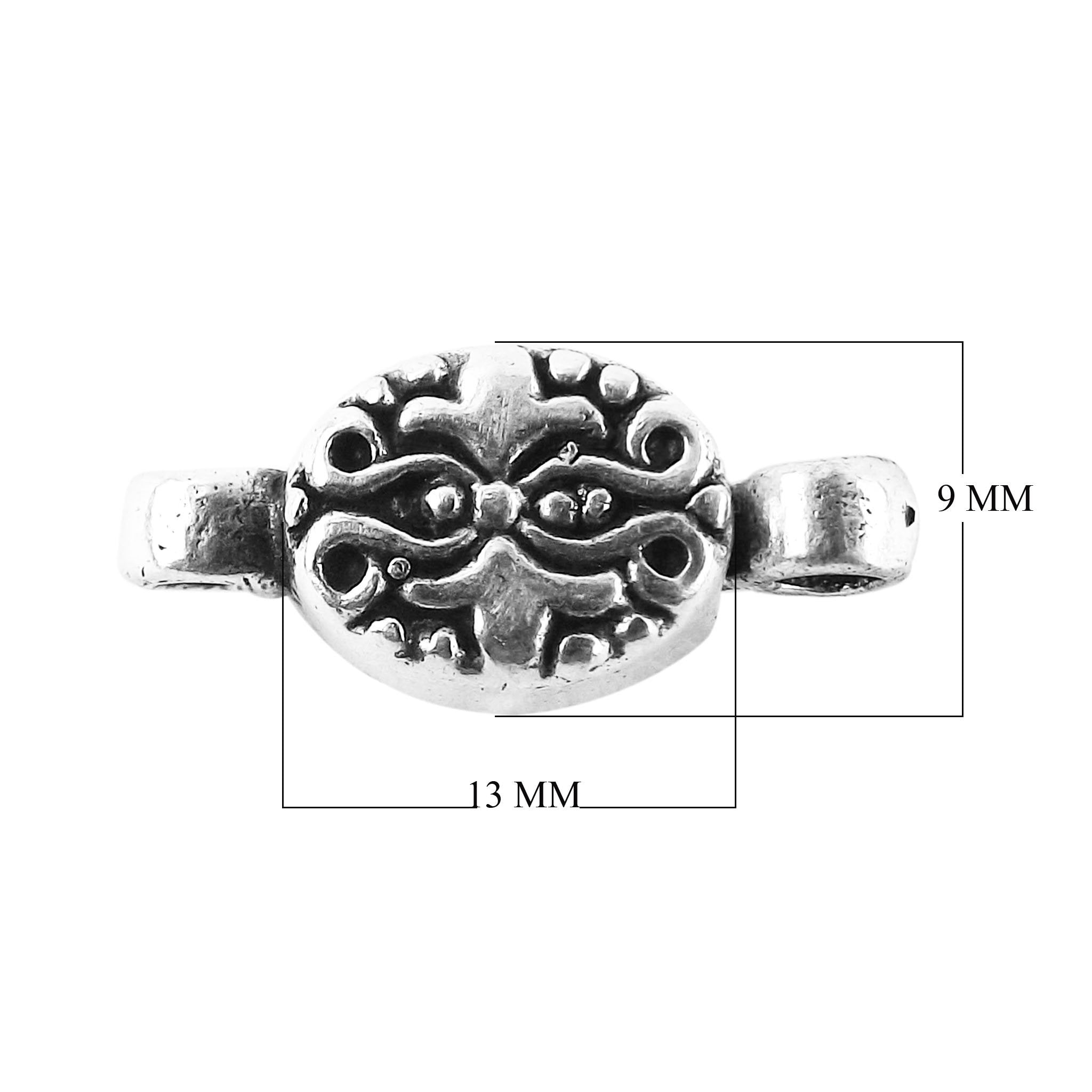 CSS-504 Sterling Silver Oval Shape Designer Magnetic Clasps Beads Bali Designs Inc 