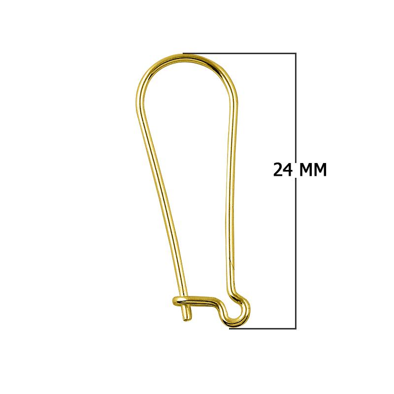 Elegant 18K Gold Overlay India Leverback Earwire For Earrings With Polished Finish Handcrafted In India