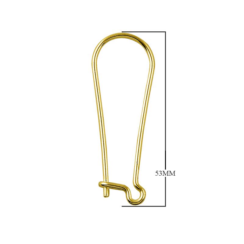 Elegant 18K Gold Overlay India Leverback Earwire For Earrings With Polished Finish Handcrafted In India