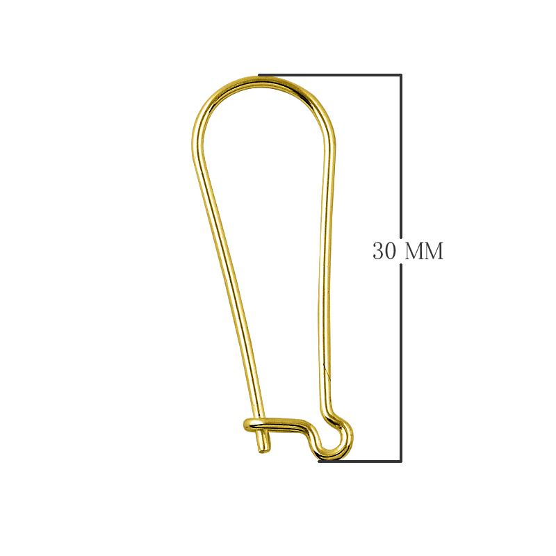 Elegant 18K Gold Overlay India Leverback Earwire For Earrings With Polished Finish Handcrafted In India