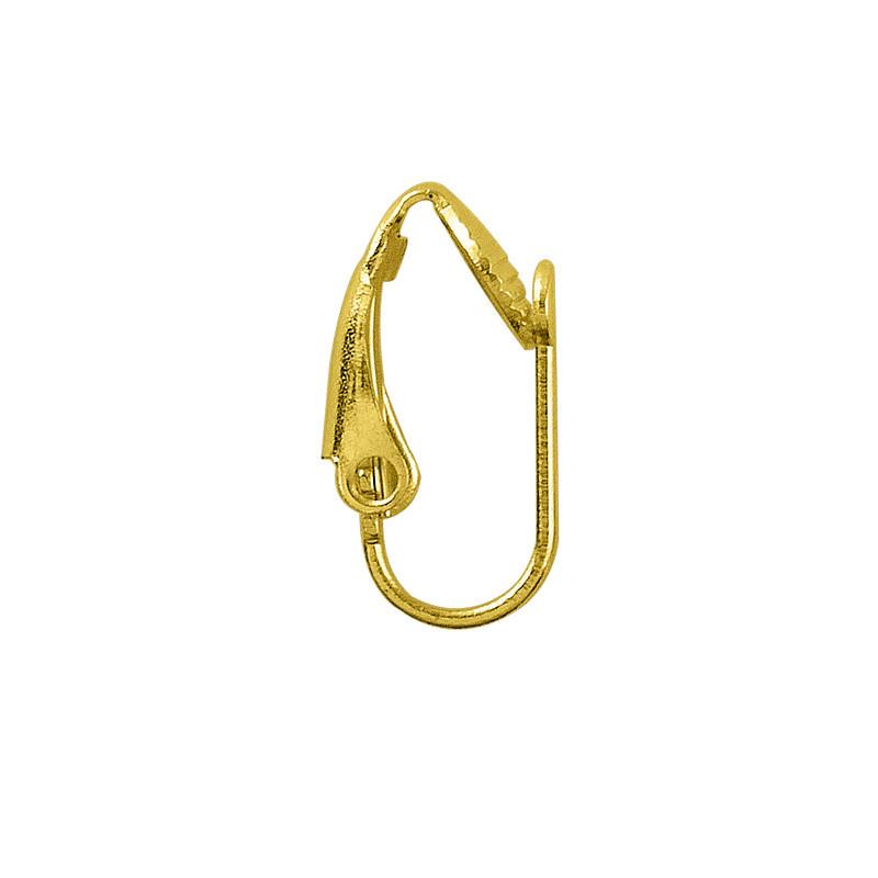 Elegant 18K Gold Overlay India Clip Leverback Earwire For Earrings With Polished Finish Handcrafted In India
