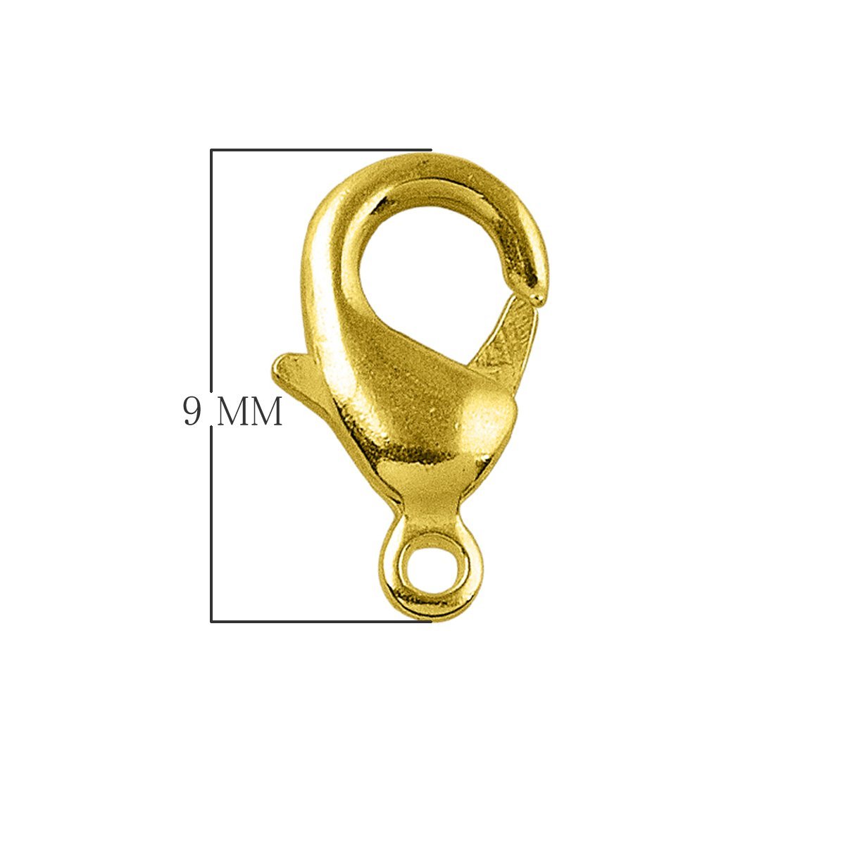 Elegant 18K Gold Overlay India Lobster Clasp For Jewelry With Polished Finish Handcrafted In India