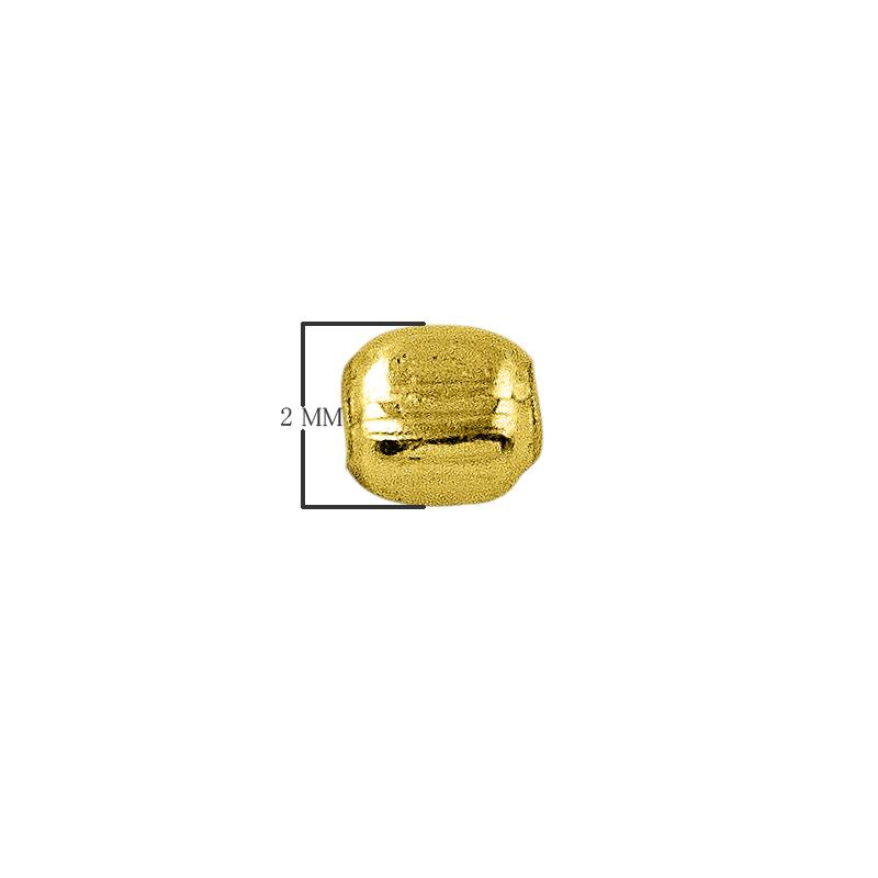 Elegant 18K Gold Overlay India Round Spacer Beads For Jewelry With Polished Finish Handcrafted In India