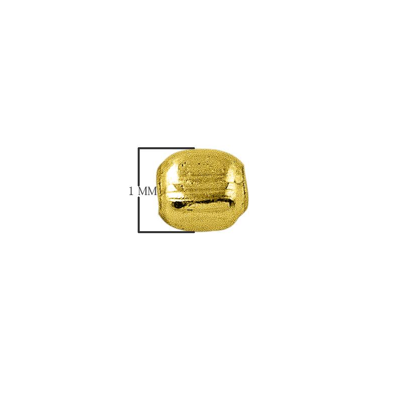 Elegant 18K Gold Overlay India Round Spacer Beads For Jewelry With Polished Finish Handcrafted In India