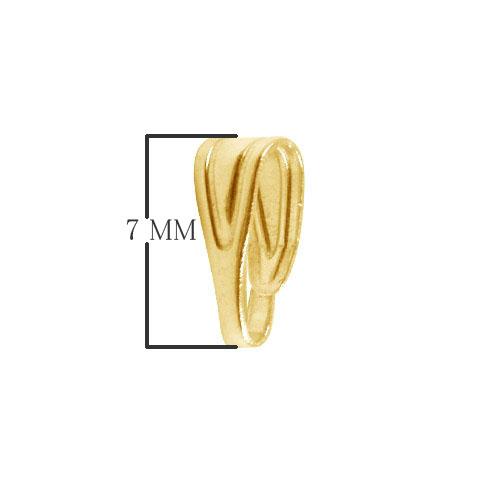 Elegant 18K Gold Overlay India Pendant Bail For Designer Jewelry Handcrafted In India