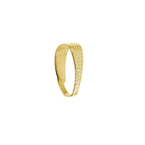 Elegant 18K Gold Overlay India Textured Pendant Bail For Designer Jewelry Handcrafted In India