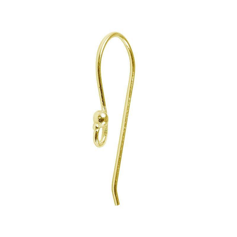 Elegant 18K Gold Overlay India Leverback Earwire With Floral Motif For Designer Earrings Handcrafted In India