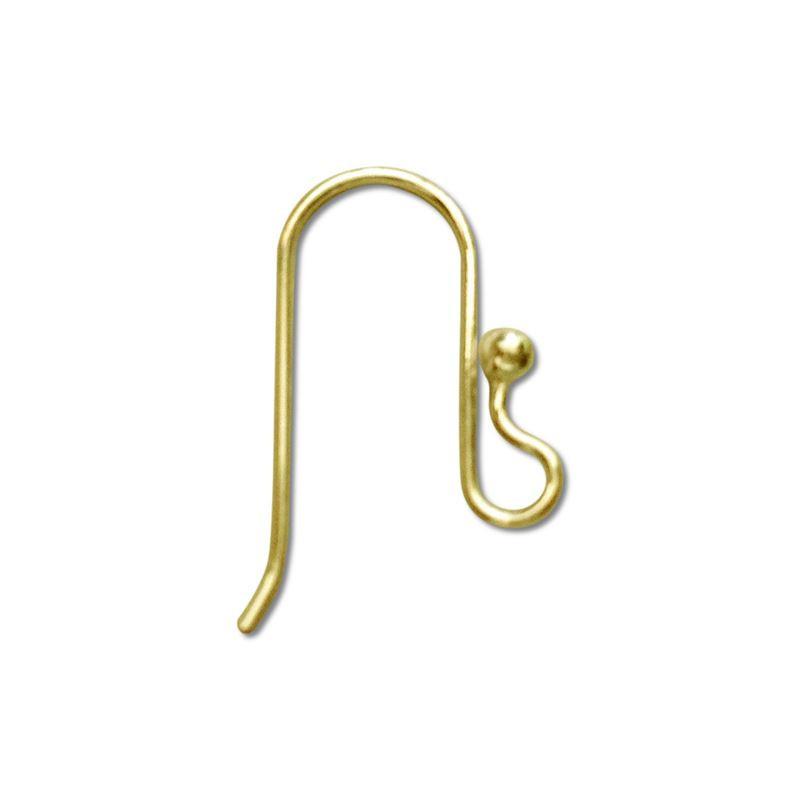 Elegant 18K Gold Overlay India Hook Ball Earwire For Designer Earrings Handcrafted In India