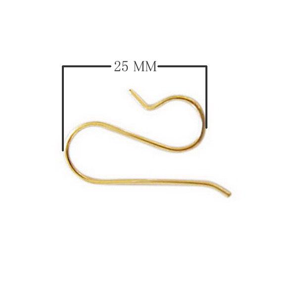 Contemporary 18K Gold Overlay India S Shape Earwire For Stylish Earrings Handcrafted In India