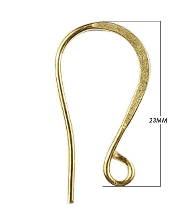 Elegant 18K Gold Overlay India Hook Style Earwire For Designer Earrings Handcrafted In India