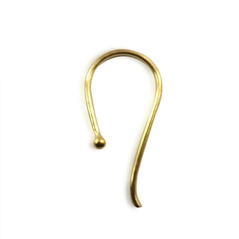 Elegant 18K Gold Overlay India Hook Earwire With Ball Tip For Handcrafted Earrings Handcrafted In India