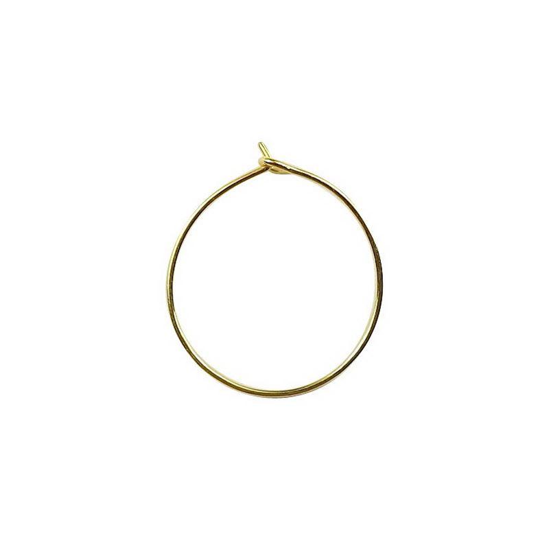 Elegant 18K Gold Overlay India Round Hoop Earwire For Handcrafted Earrings Handcrafted In India