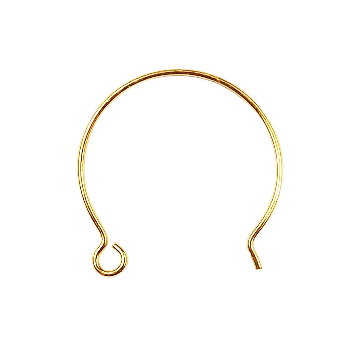 Handcrafted 18K Gold Overlay Round Loop Hook Earwire Jewelry Connector From India