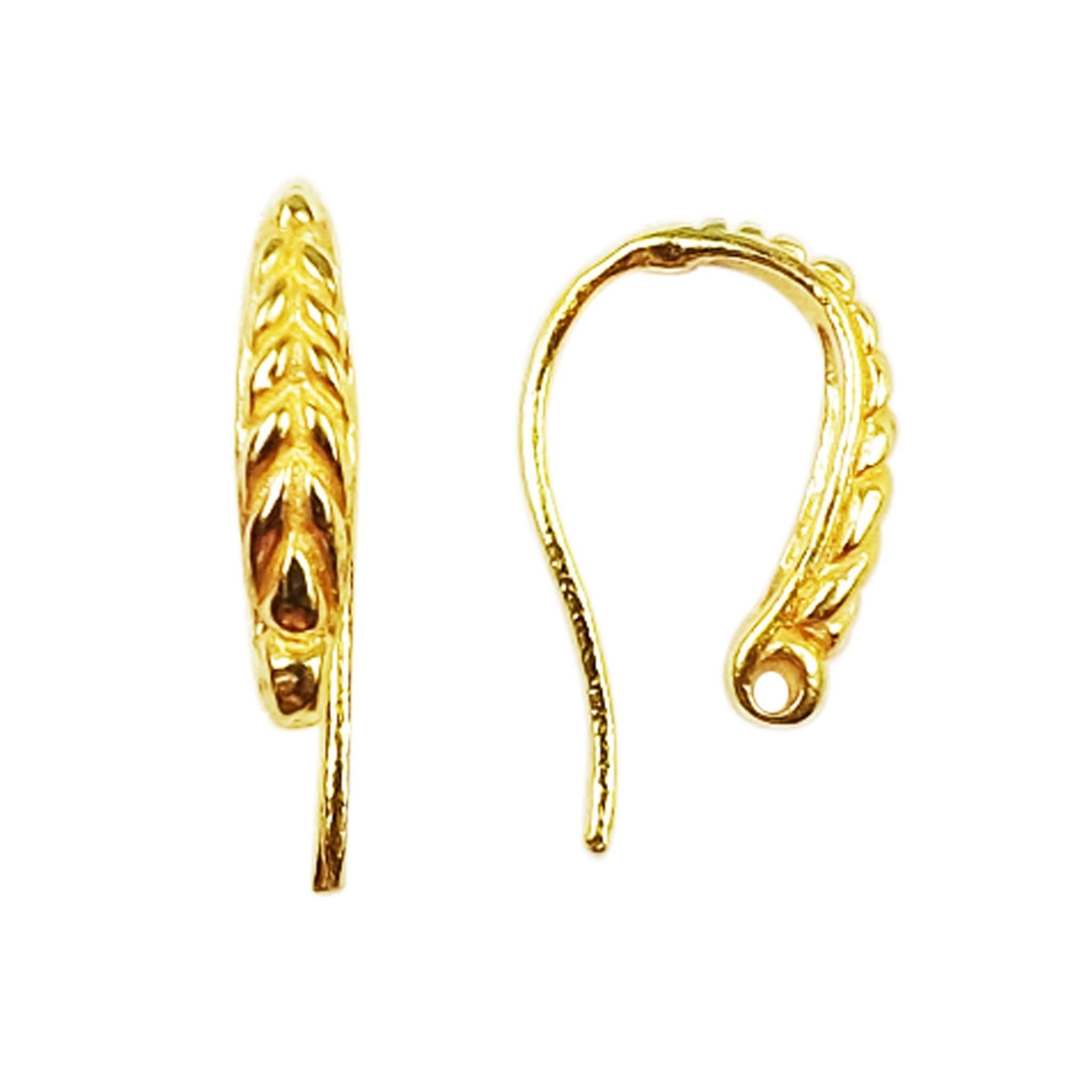 FG-215 18K Gold Overlay Grain Shape Earwire Beads Bali Designs Inc 
