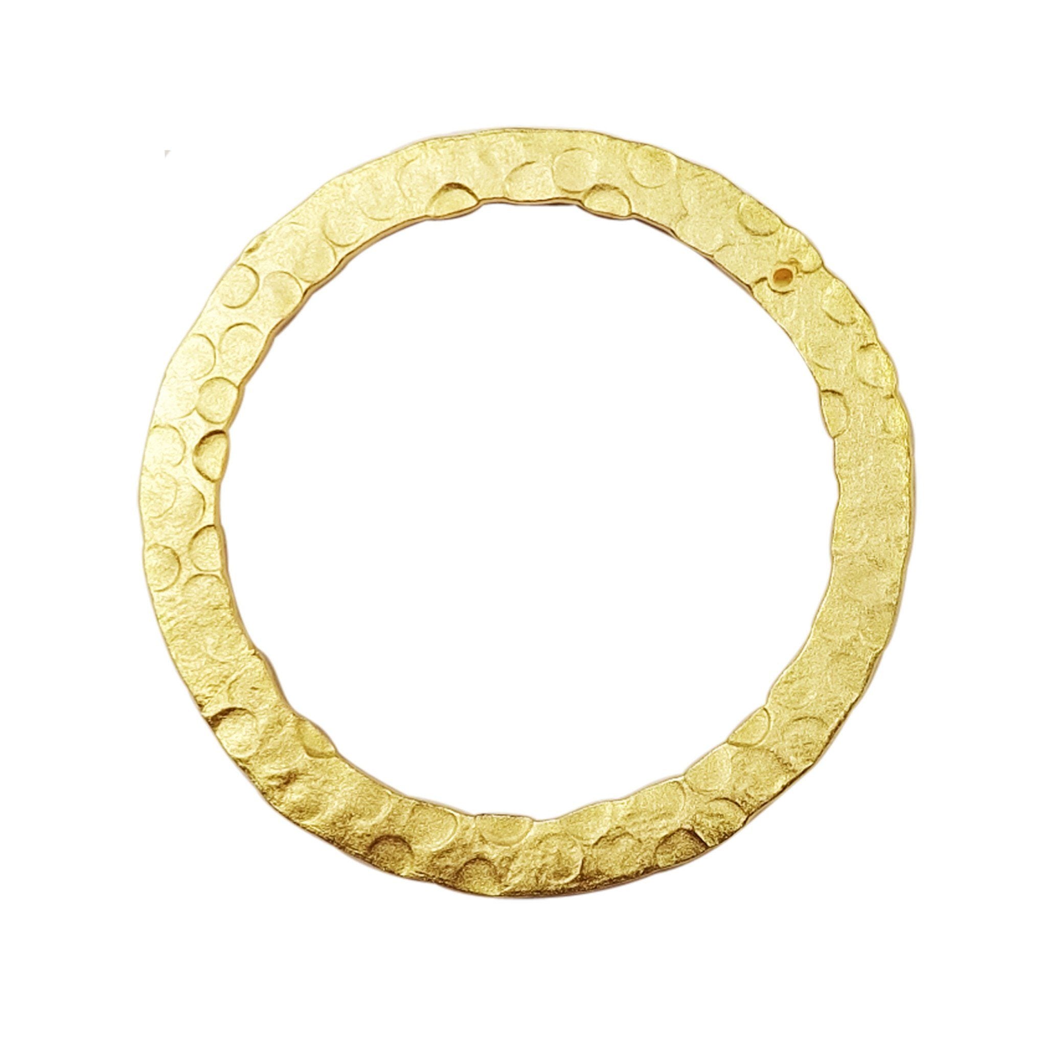 FG-218-45MM 18K Gold Overlay Ring Finding Round Shape Beads Bali Designs Inc 