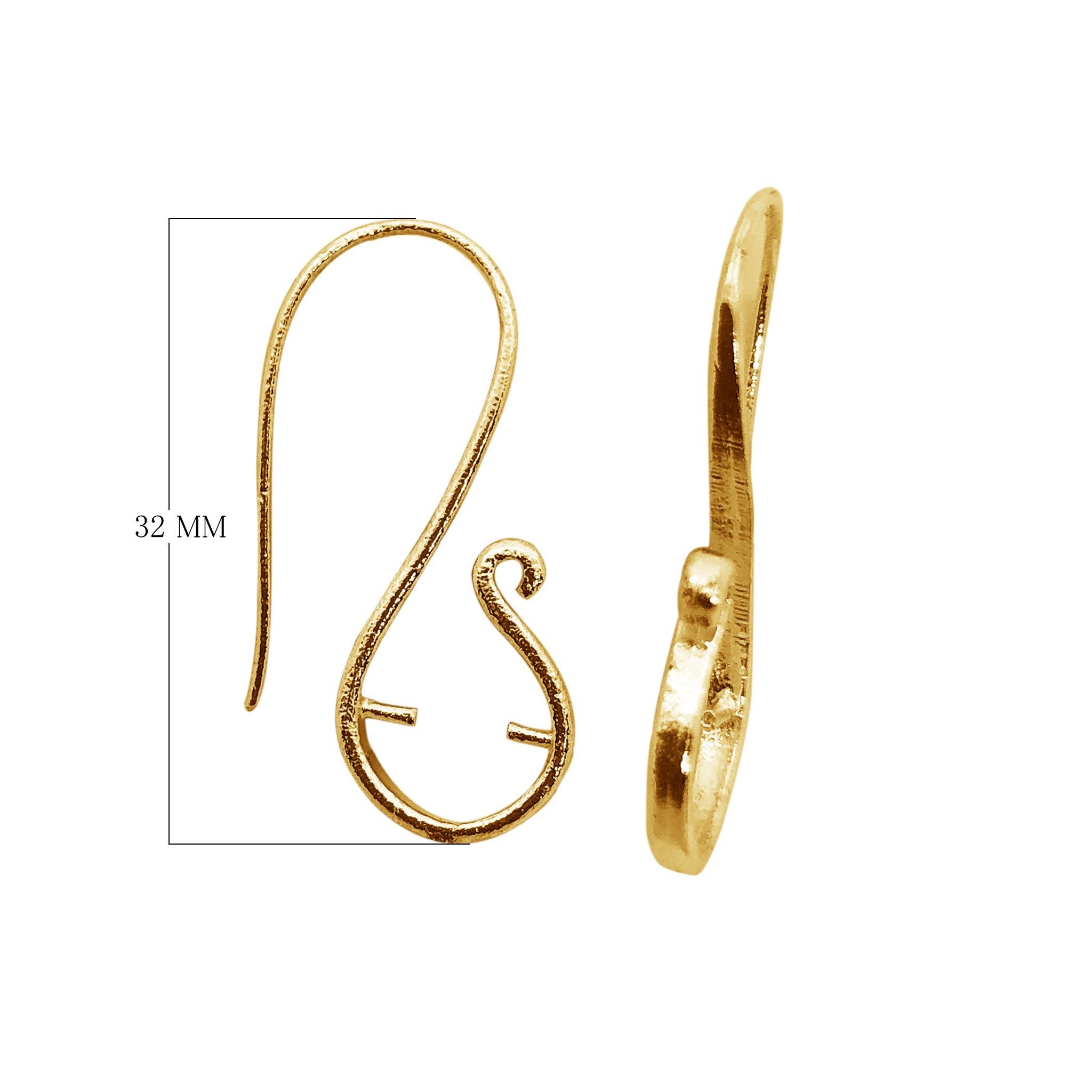 FG-224 18K Gold Overlay 20 Gauge Elegant Clean Wire Simply The Best Stylish Earwire Beads Bali Designs Inc 