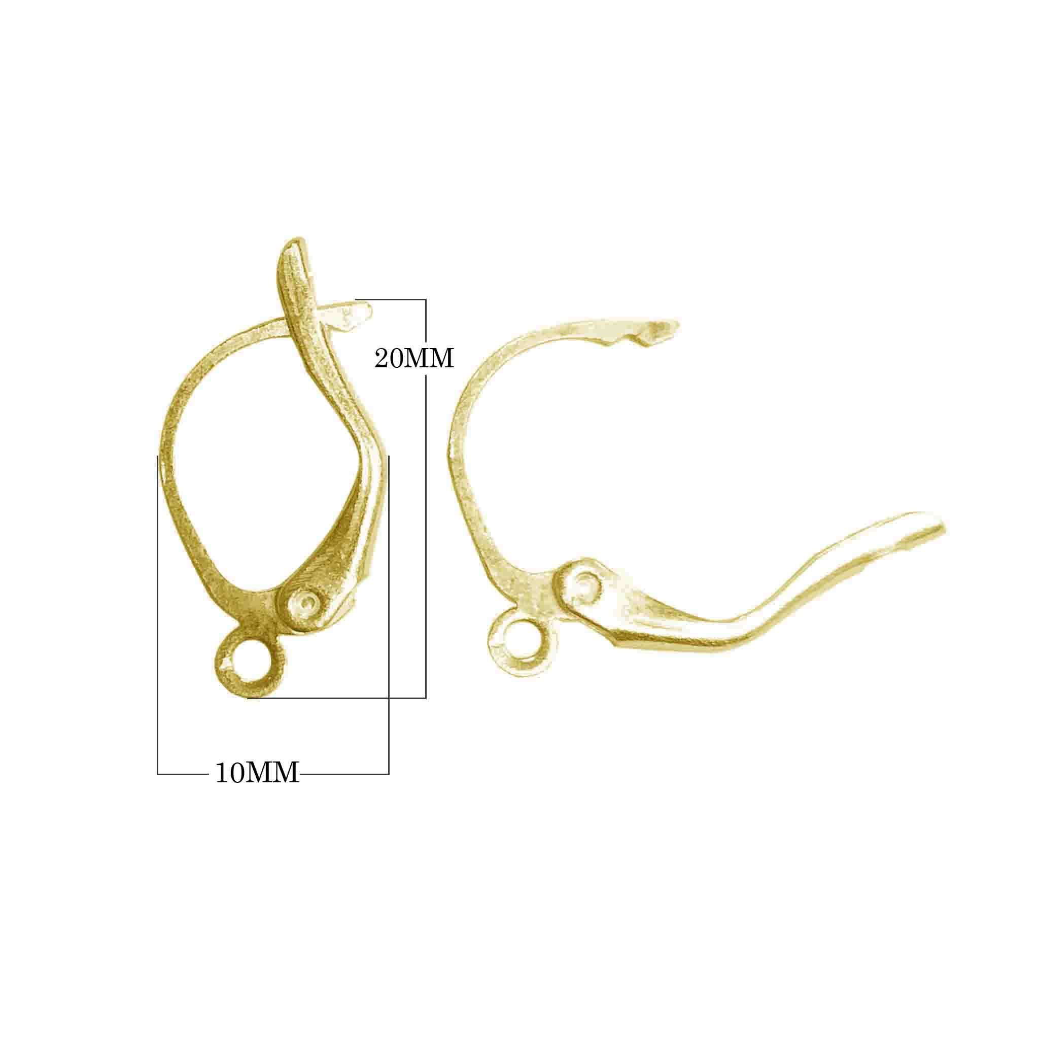 FG-225 18K Gold Overlay Lever Back Beads Bali Designs Inc 