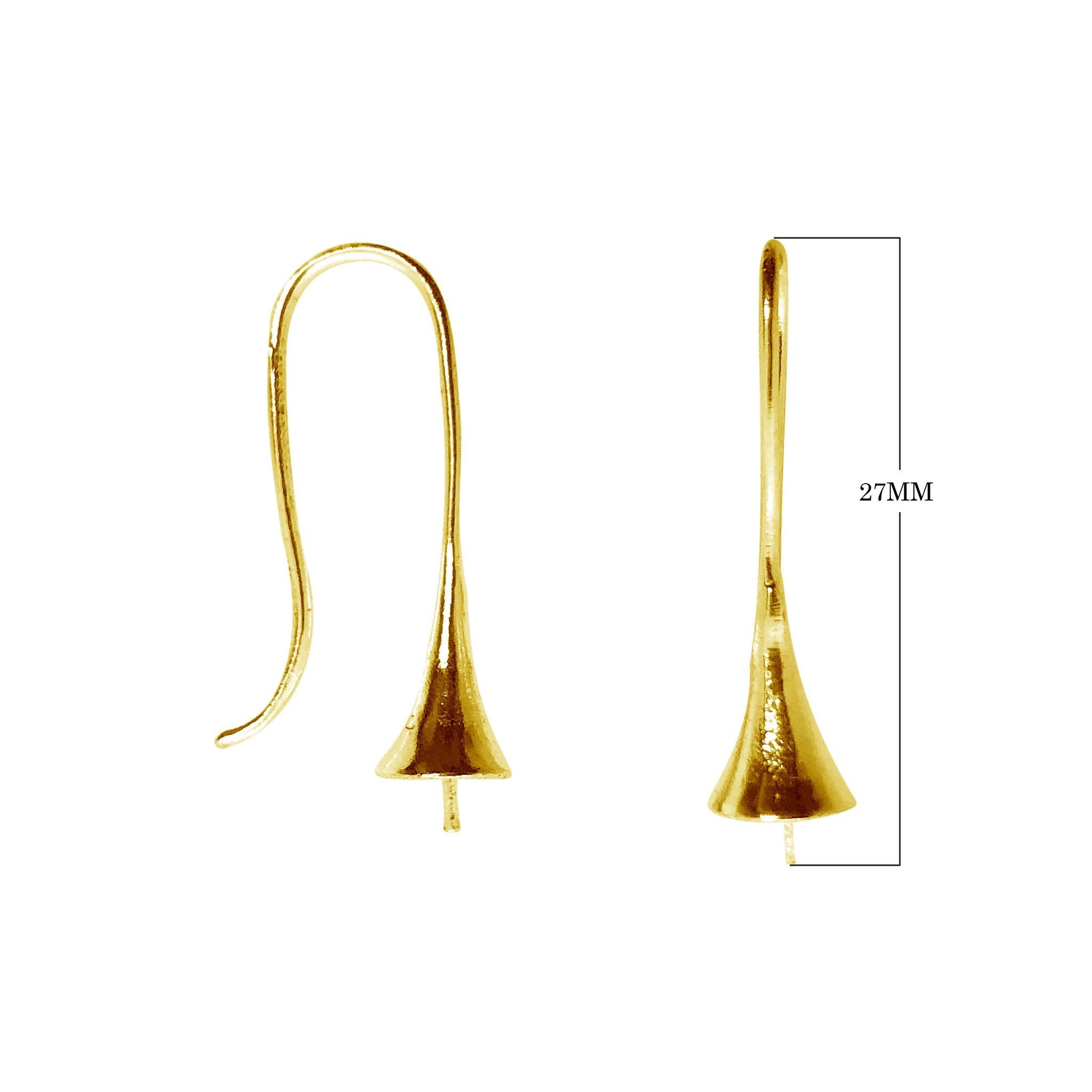 FG-234 18K Gold Overlay Earwire Beads Bali Designs Inc 