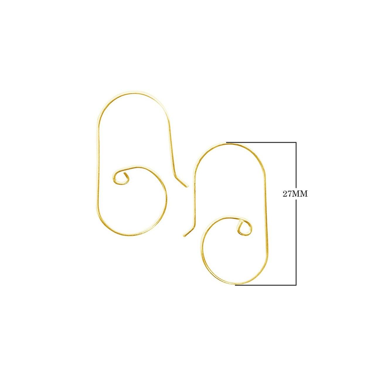 FG-246 18K Gold Overlay Earwire Beads Bali Designs Inc 