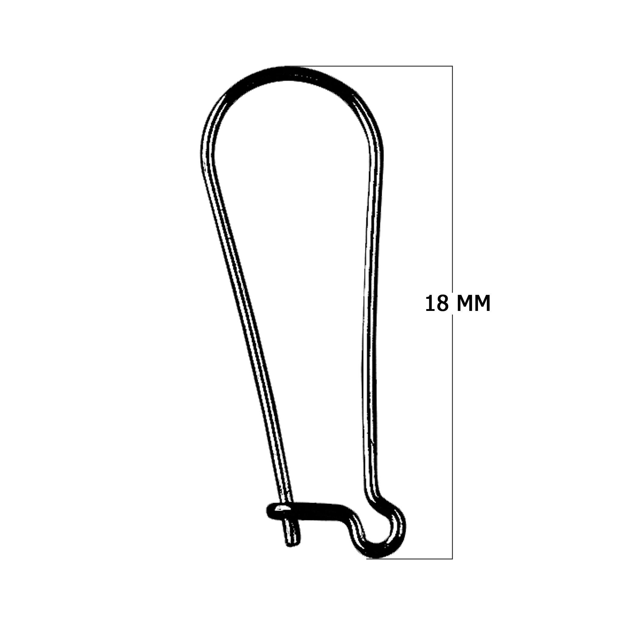 FR-110-18MM Black Rhodium Overlay Kidney Shape Elegant Clean Wire Simply The Best Stylish Earwire Beads Bali Designs Inc 