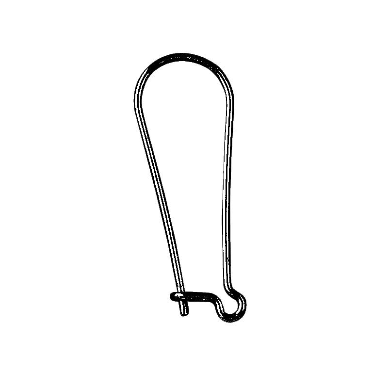 Handcrafted Black Rhodium Overlay Long Hook Earwire Jewelry Finding From India