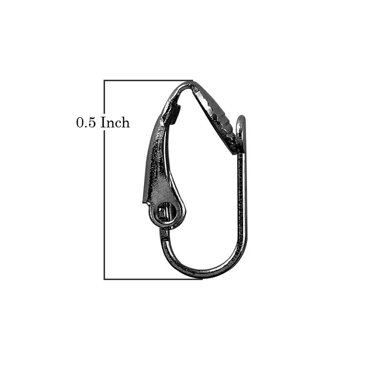 FR-111 Black Rhodium Overlay Lever Back Beads Bali Designs Inc 