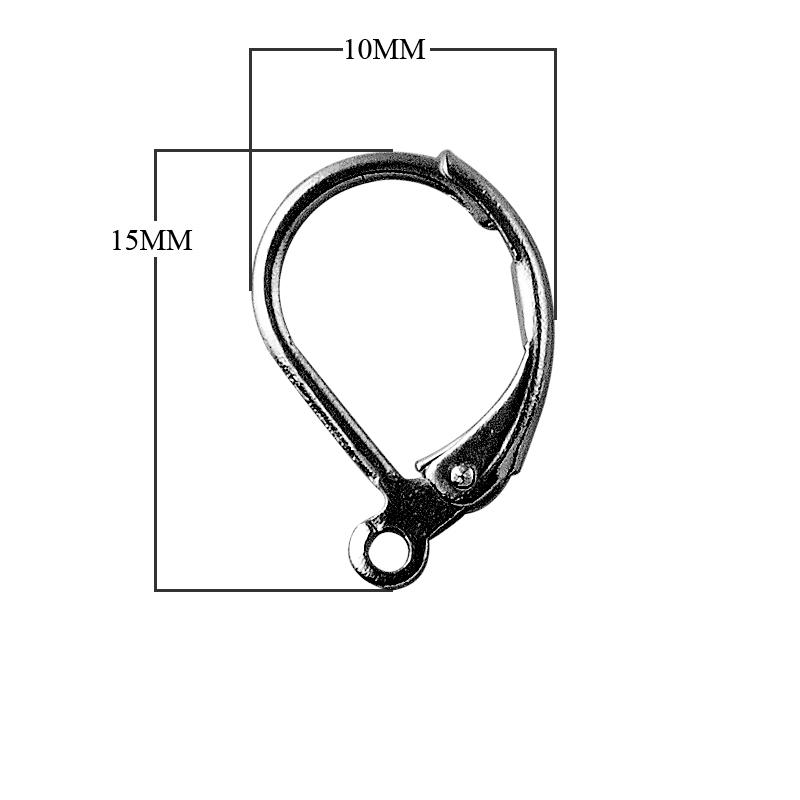 FR-112 Black Rhodium Overlay Lever Back Beads Bali Designs Inc 