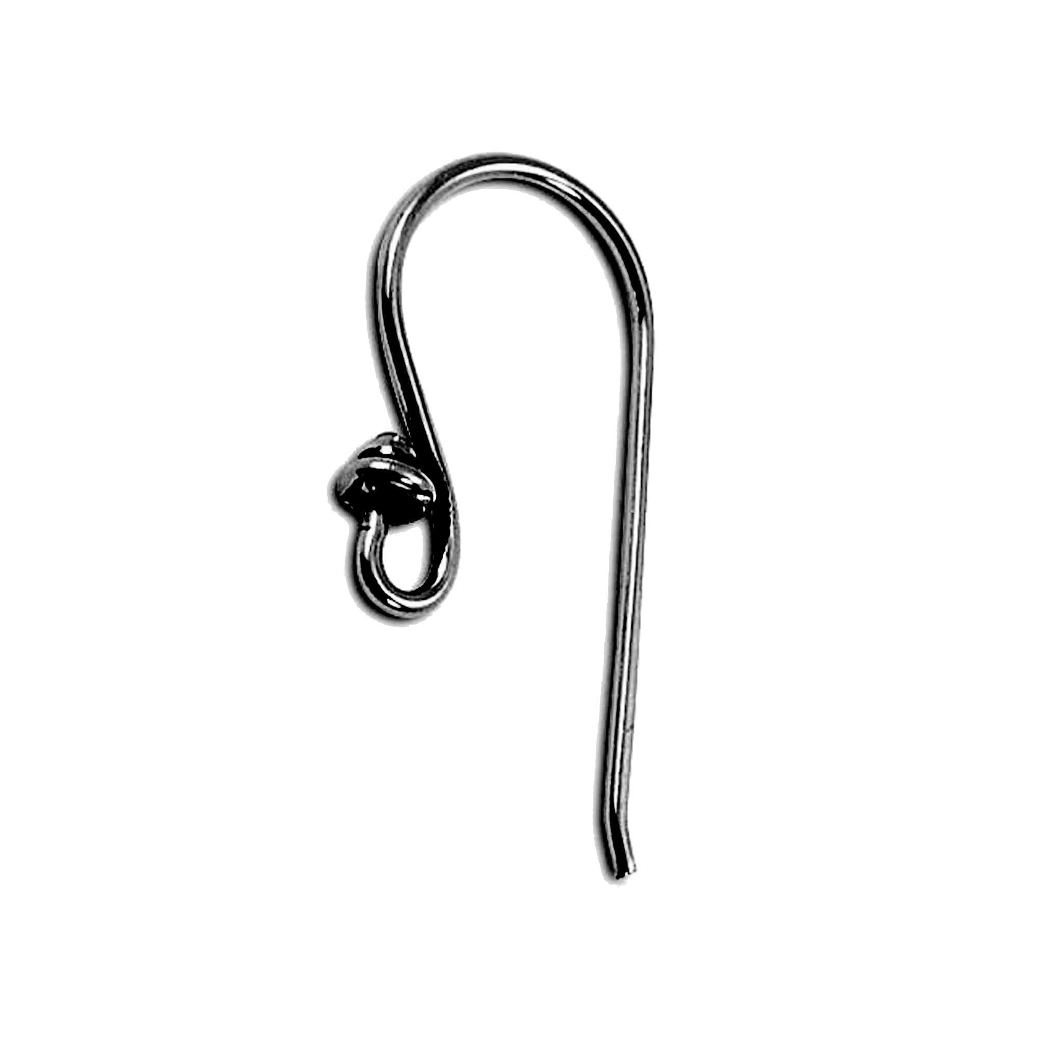 Handcrafted Black Rhodium Overlay Ball Knot Earwire Jewelry Finding From India