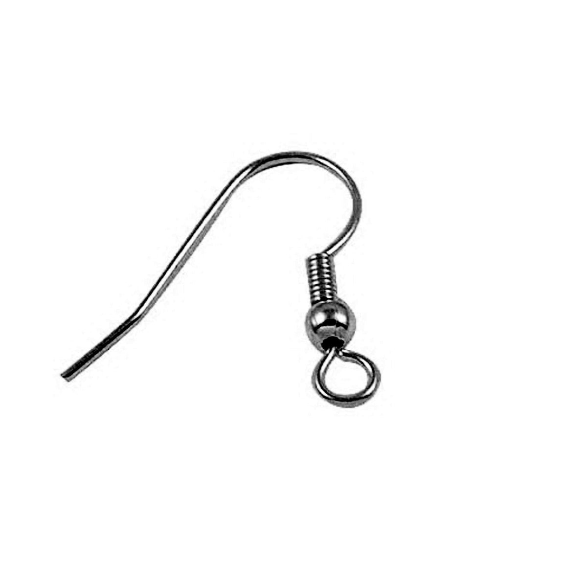 FR-128 Black Rhodium Overlay Earwire Beads Bali Designs Inc 