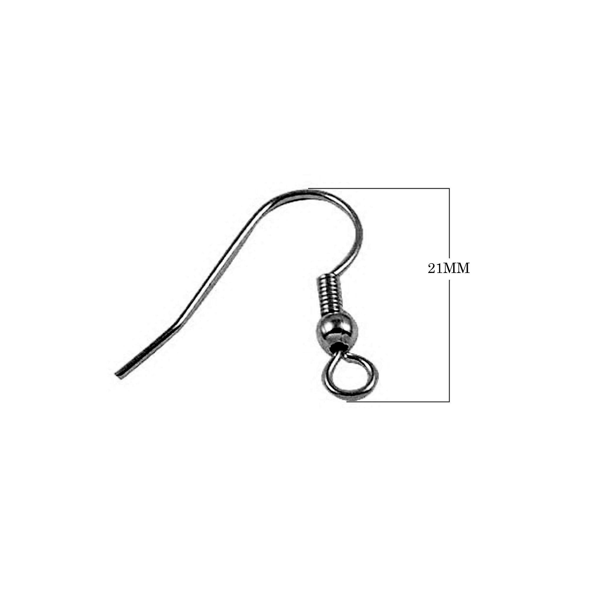 FR-128 Black Rhodium Overlay Earwire Beads Bali Designs Inc 