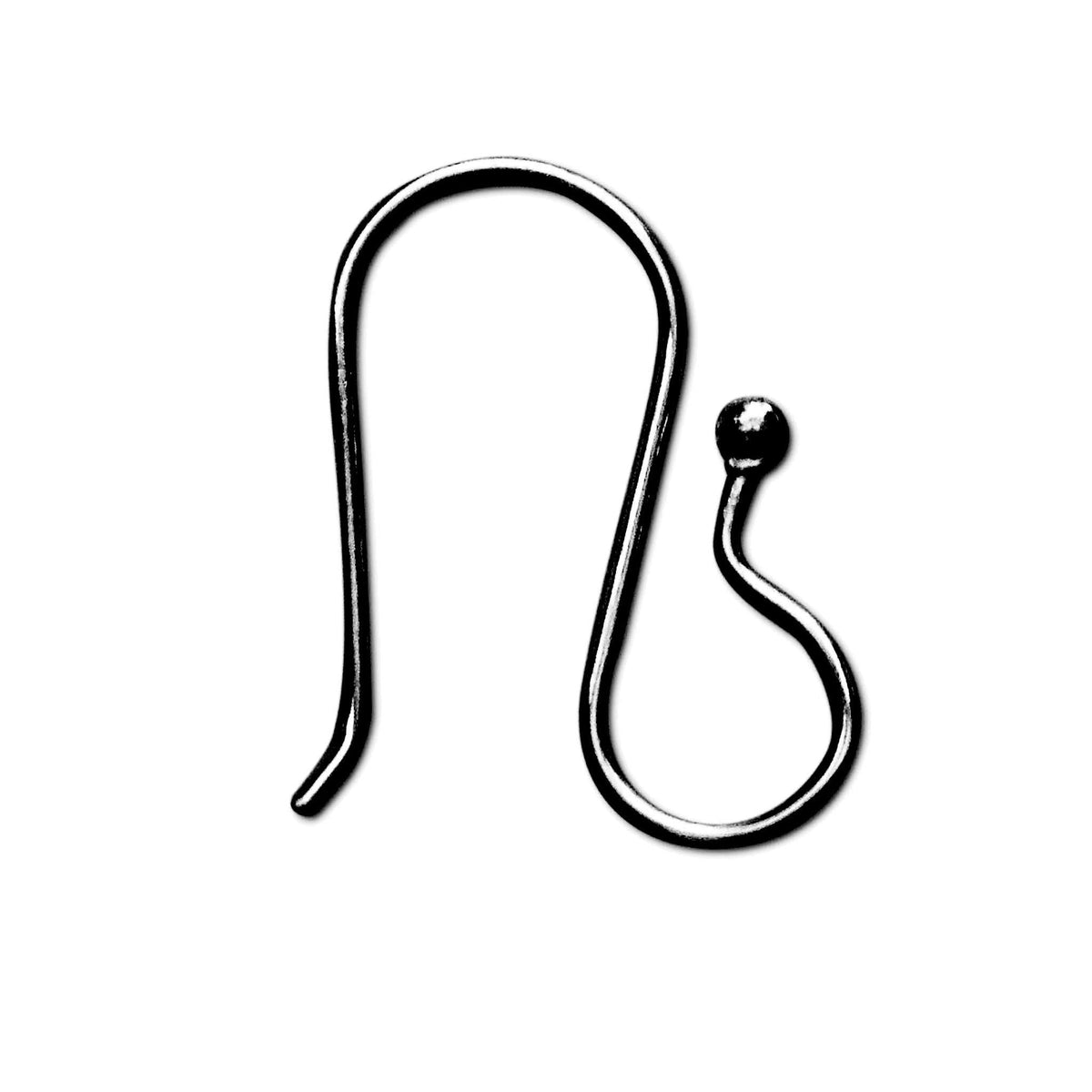 FR-146 Black Rhodium Overlay Earwire Beads Bali Designs Inc 