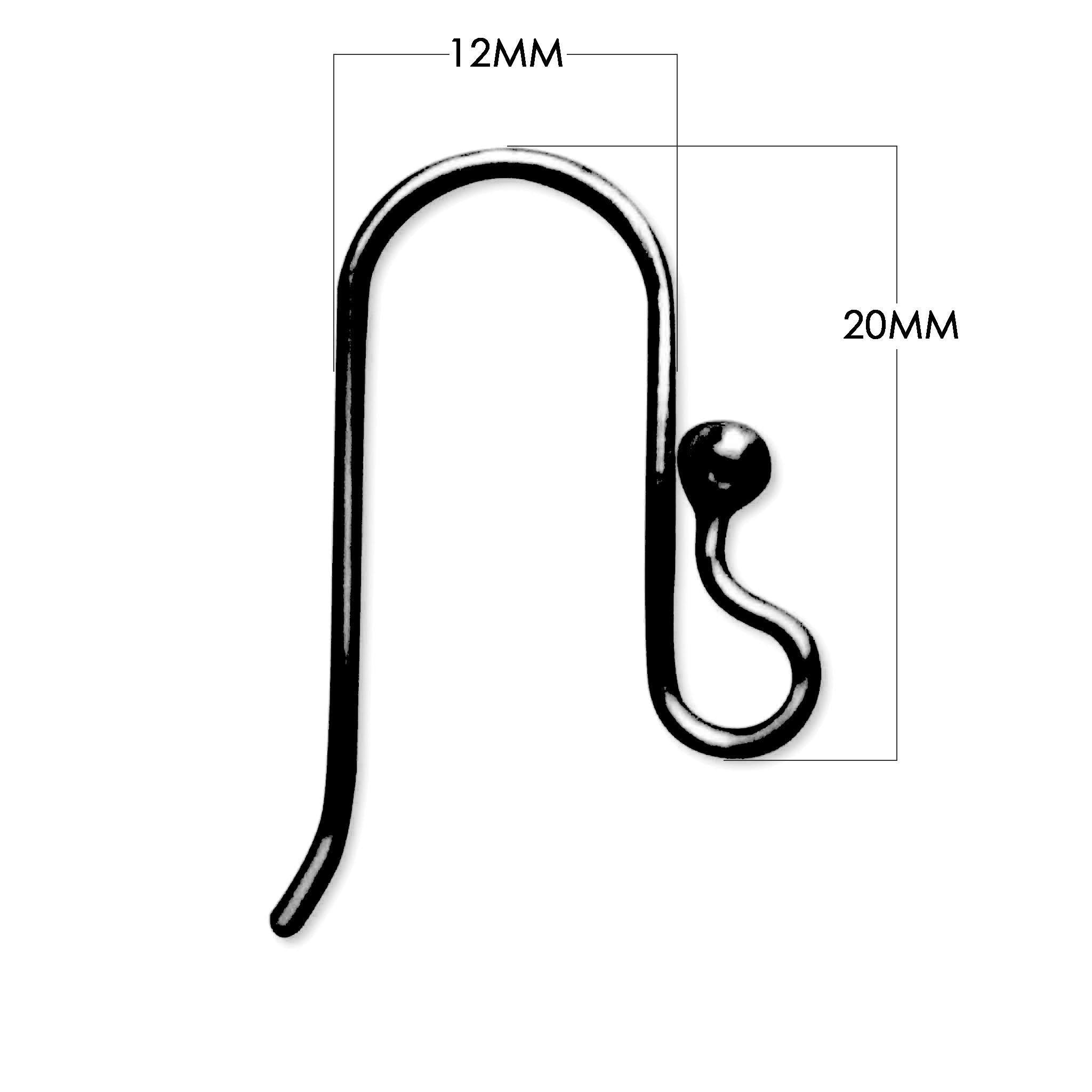 FR-147 Black Rhodium Overlay Earwire Beads Bali Designs Inc 