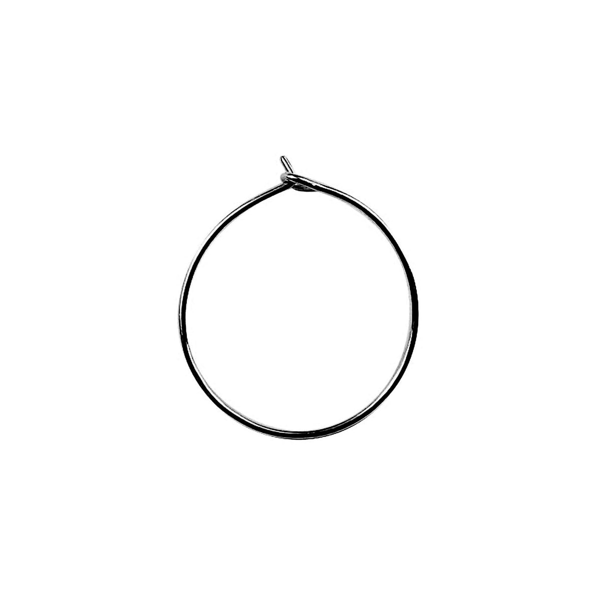 Handcrafted Black Rhodium Overlay Round Hoop Earwire Jewelry Component From India