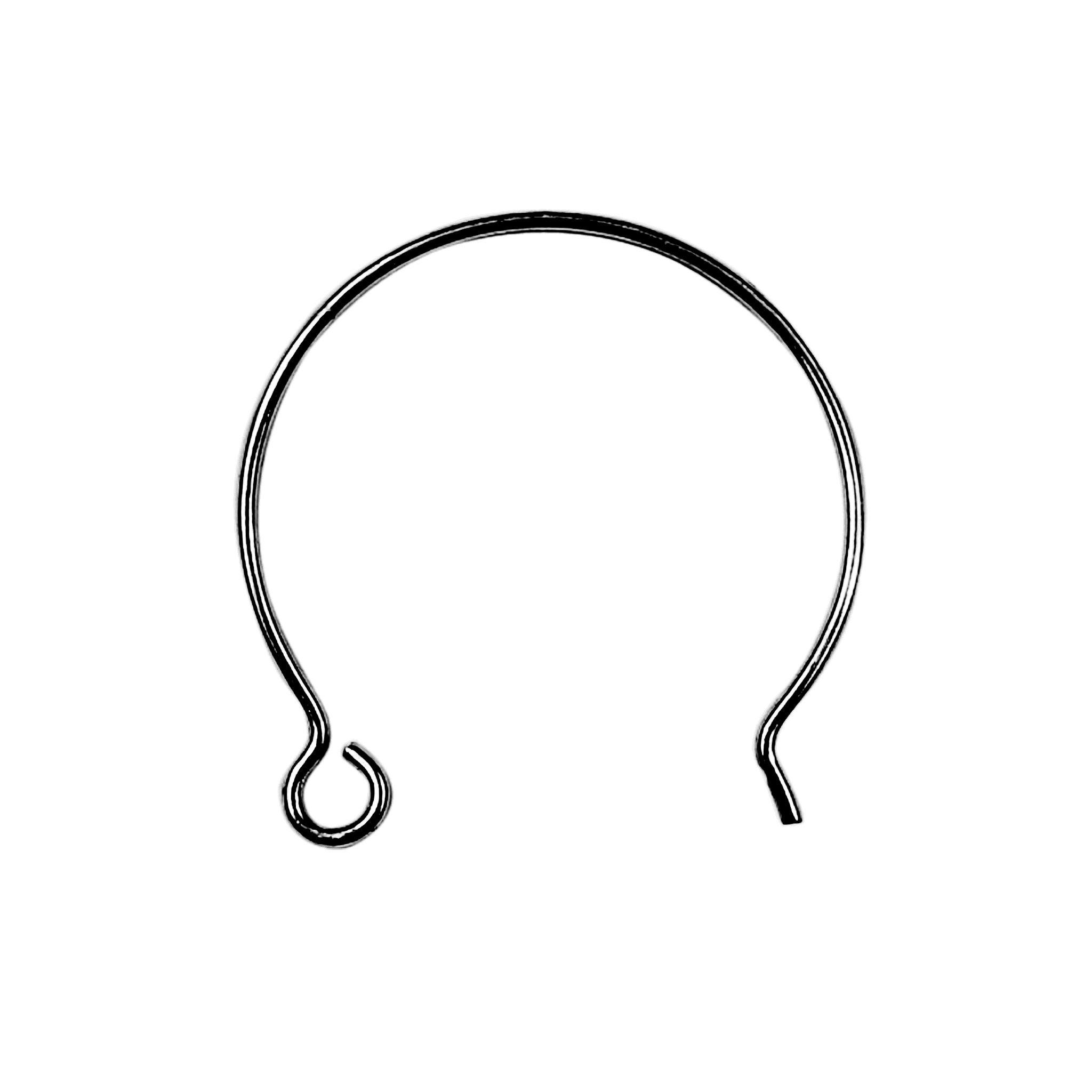 FR-201 Black Rhodium Overlay Earwire Beads Bali Designs Inc 