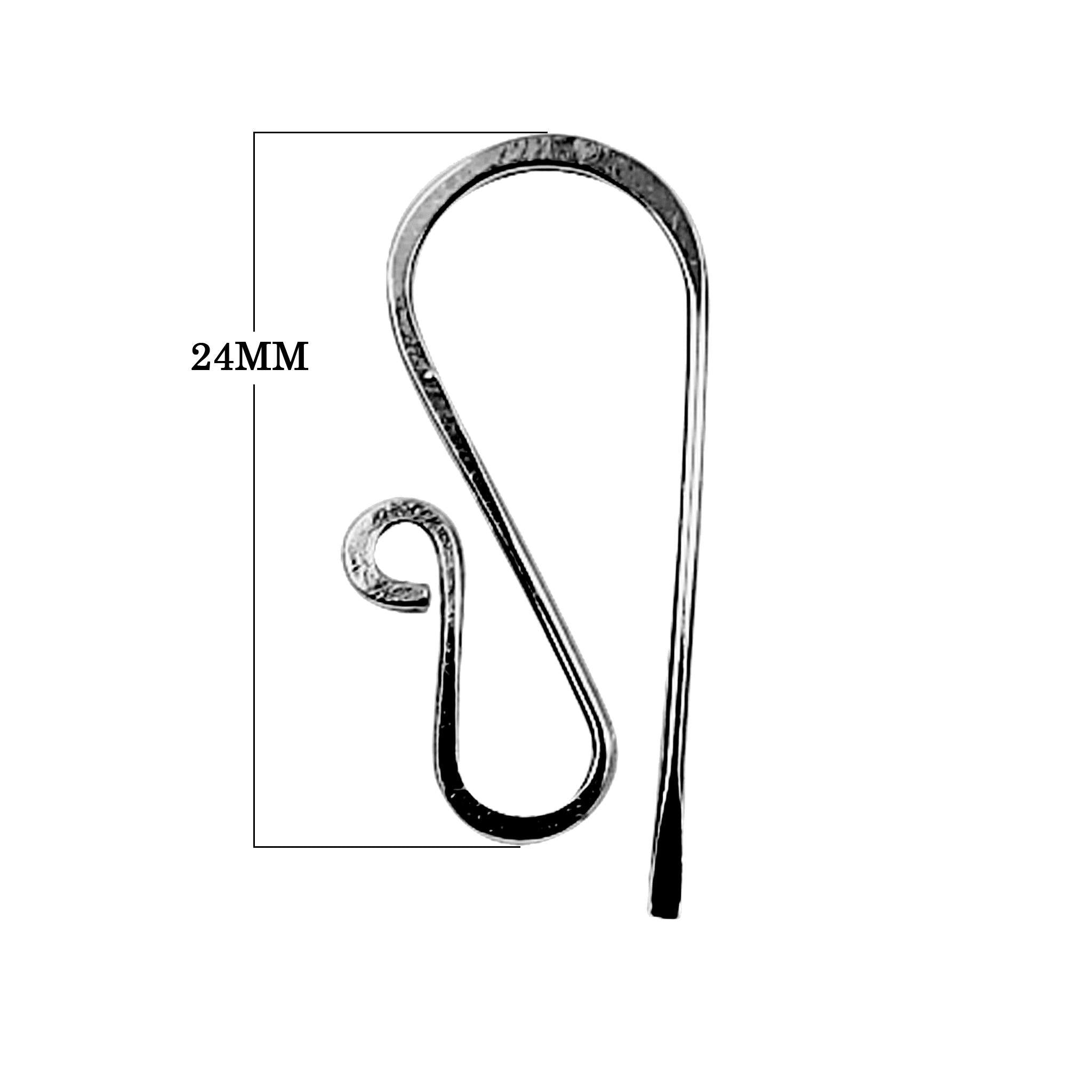 Handcrafted Black Rhodium Overlay Spiral Design Earwire Jewelry Finding From India