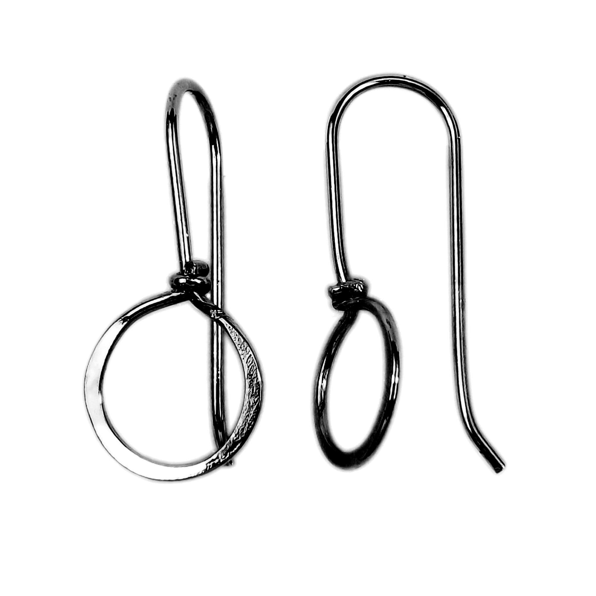 FR-221 Black Rhodium Overlay Earwire Beads Bali Designs Inc 