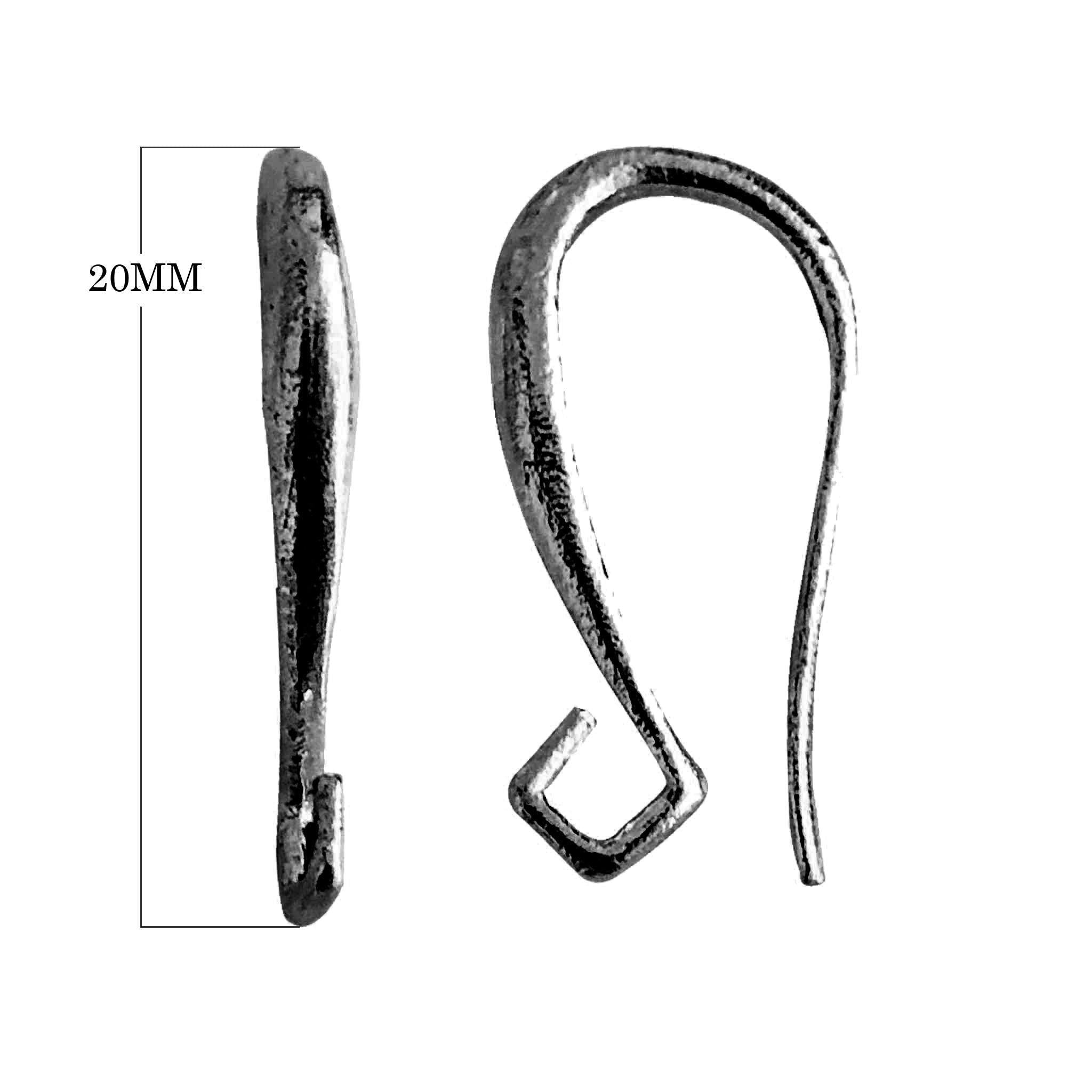 FR-227-20MM Black Rhodium Overlay Earwire Beads Bali Designs Inc 