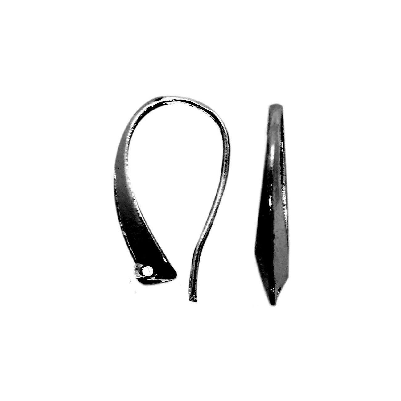 FR-237 Black Rhodium Overlay Earwire Beads Bali Designs Inc 