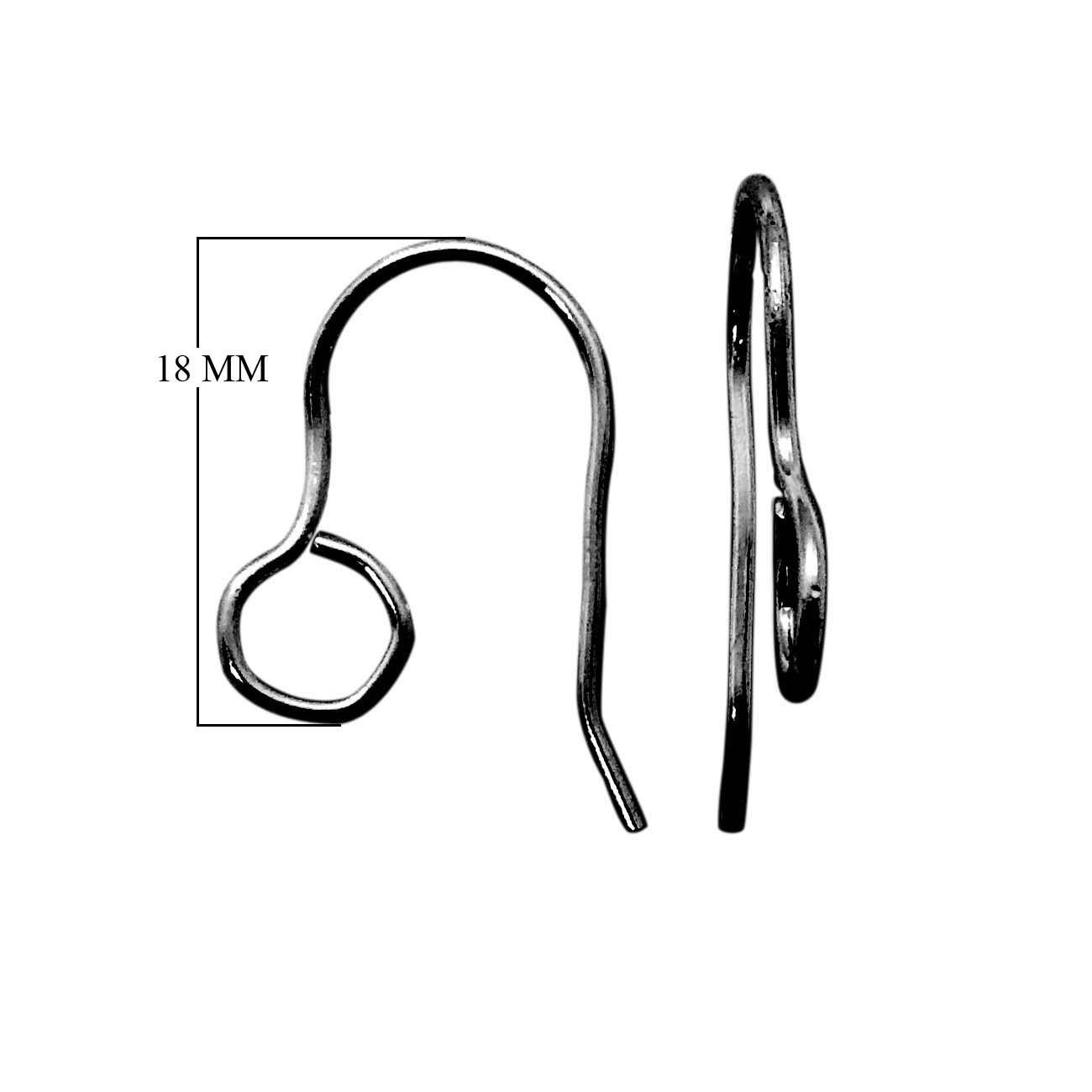 FR-241 Black Rhodium Overlay Earwire Beads Bali Designs Inc 