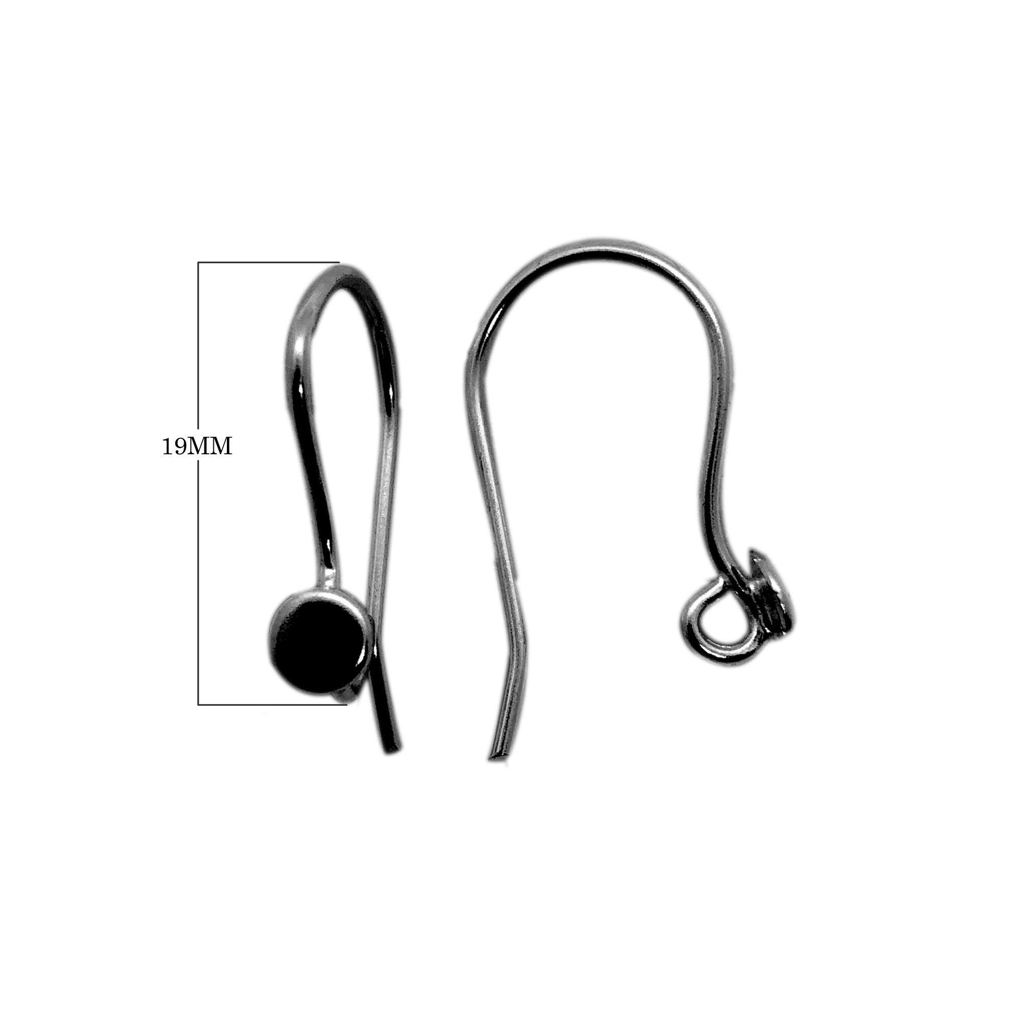 FR-245 Black Rhodium Overlay Earwire Beads Bali Designs Inc 