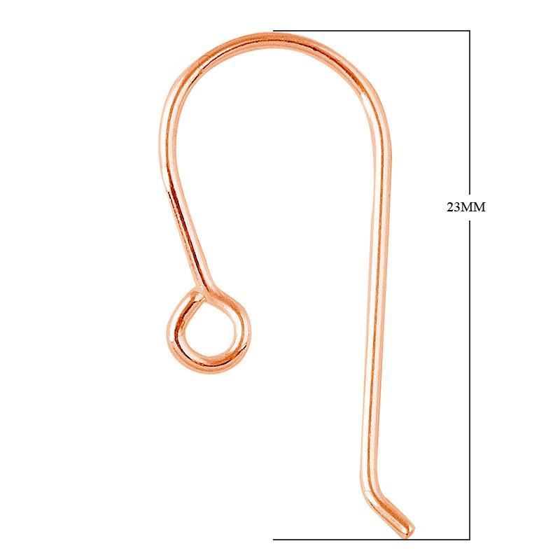 FRG-107 Rose Gold Overlay Earwire Beads Bali Designs Inc 