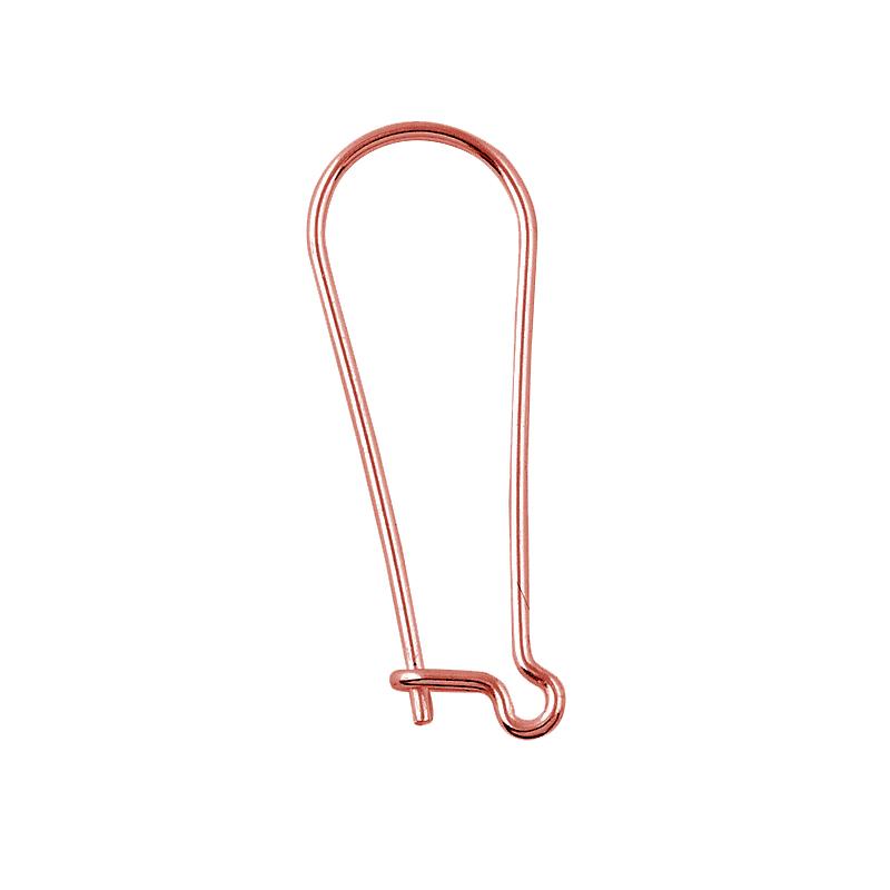 FRG-110-40MM Rose Gold Overlay Kidney Shape Elegant Clean Wire Simply The Best Stylish Earwire Beads Bali Designs Inc 