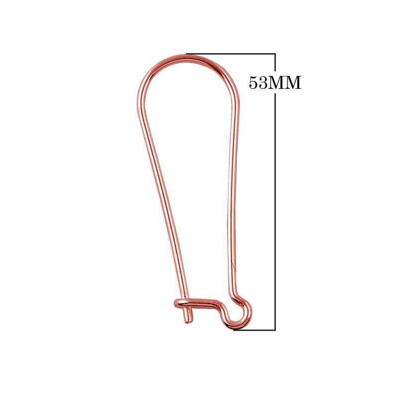 Handcrafted Rose Gold Overlay Leverback Loop Earwire From India For Elegant Designer Earrings