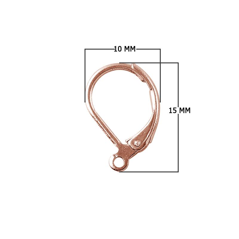 FRG-112 Rose Gold Overlay Lever Back Beads Bali Designs Inc 