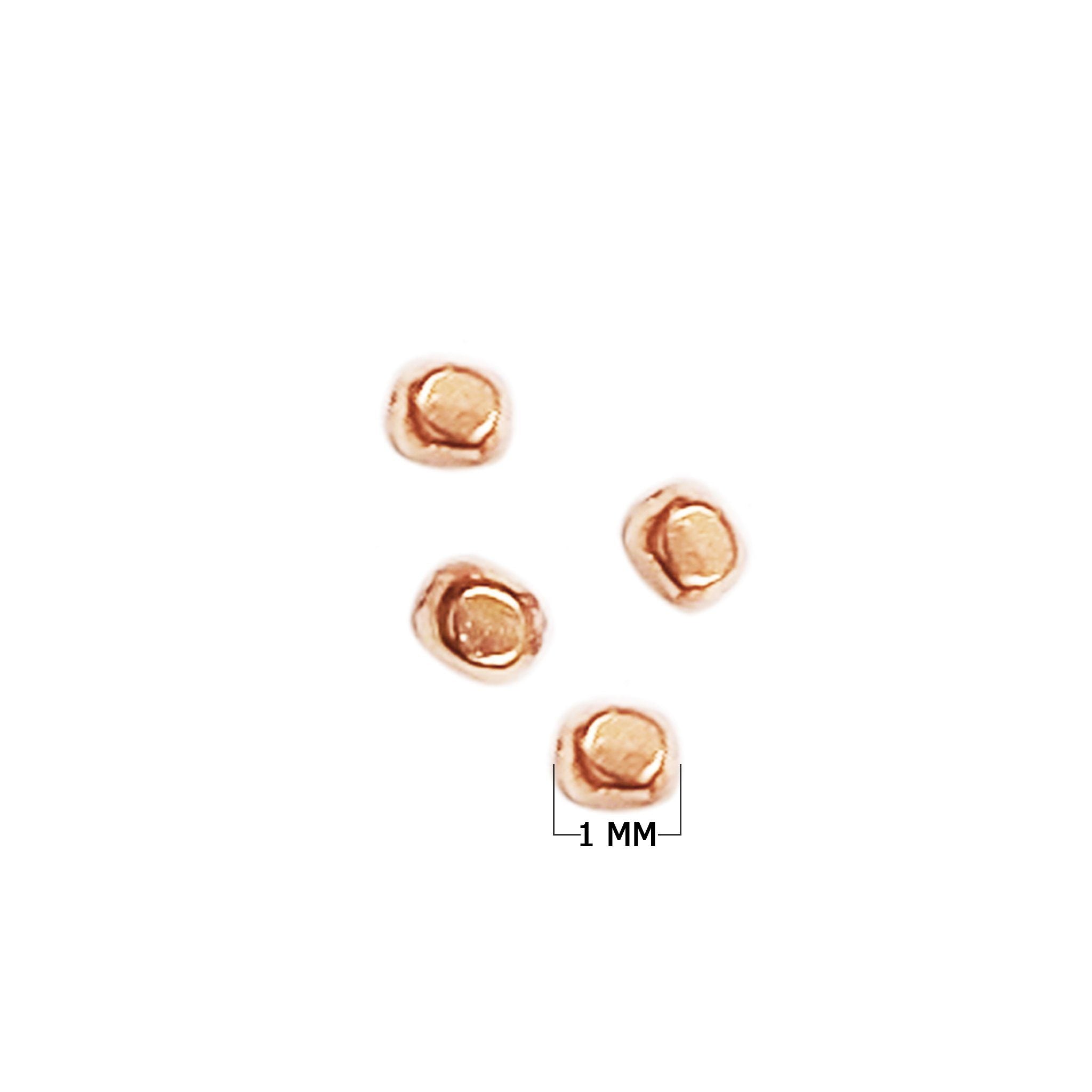 Handcrafted Rose Gold Overlay Tiny Spacer Beads From India For Elegant Designer Jewelry