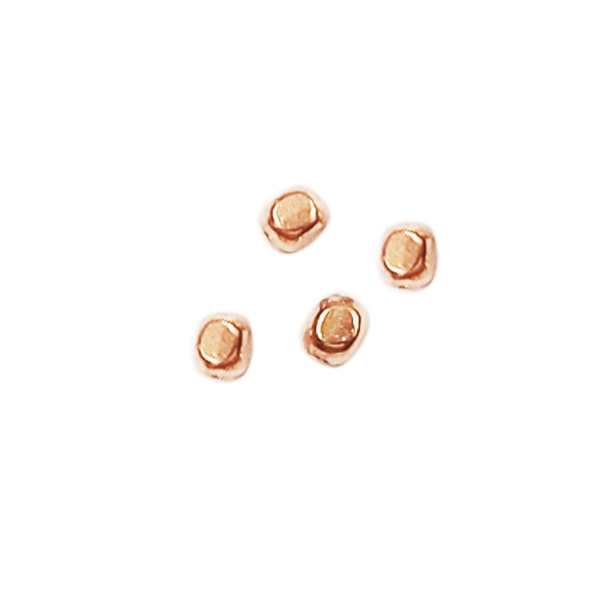 Handcrafted Rose Gold Overlay Tiny Spacer Beads From India For Elegant Designer Jewelry