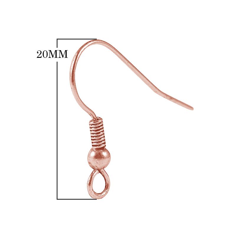FRG-138 Rose Gold Overlay Earwire Beads Bali Designs Inc 
