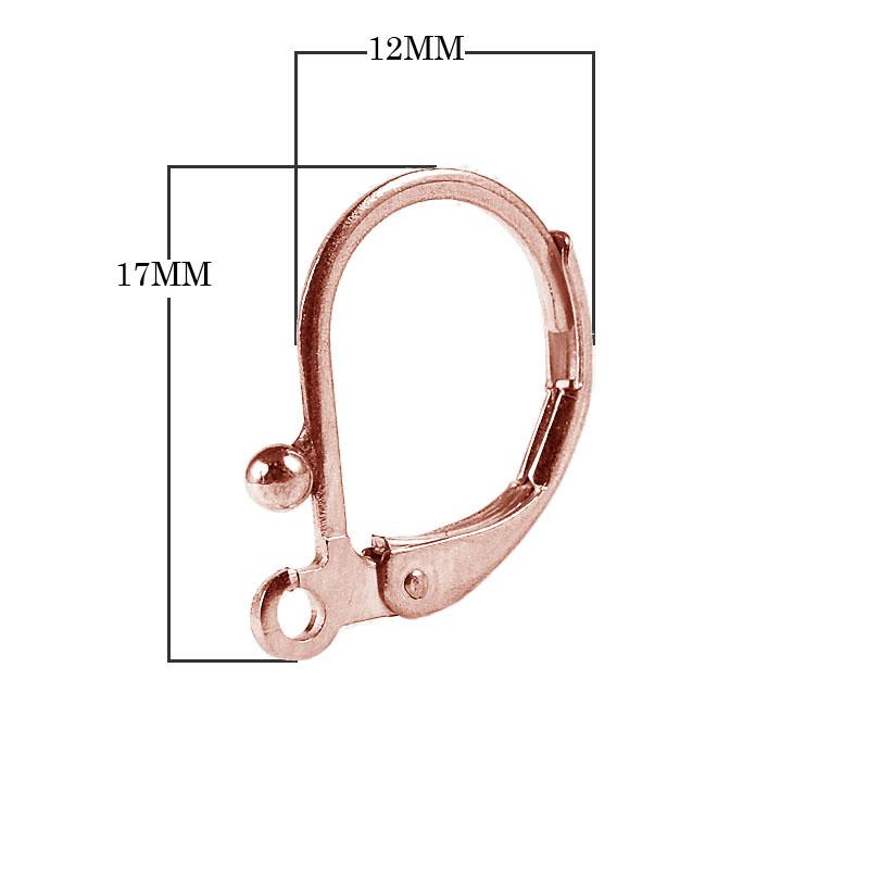 FRG-139 Rose Gold Overlay Lever Back Beads Bali Designs Inc 