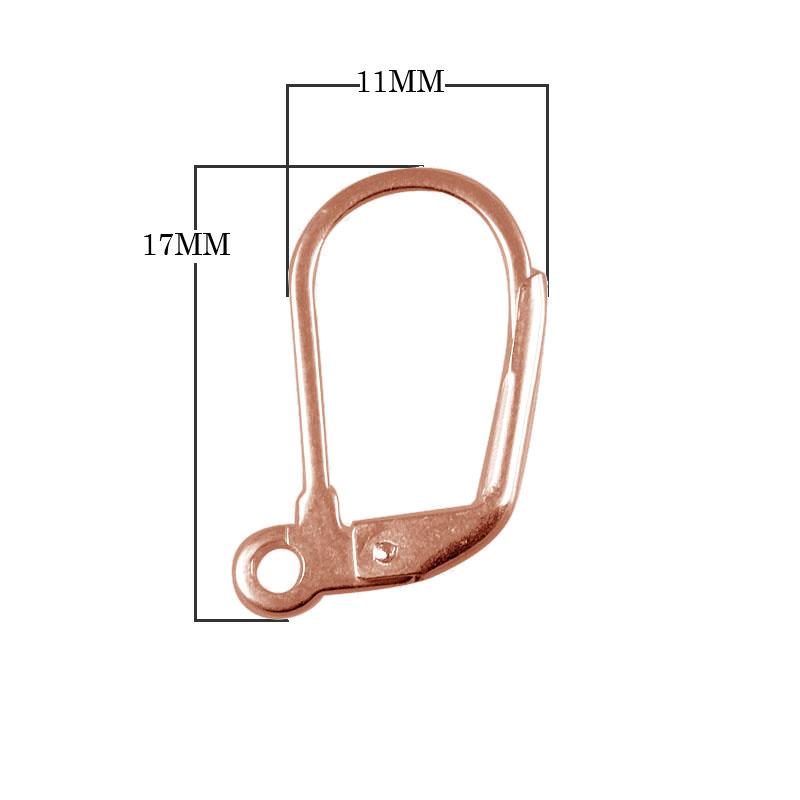 FRG-141 Rose Gold Overlay Lever Back Beads Bali Designs Inc 